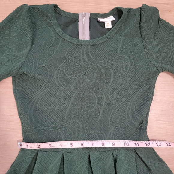 LulaRoe Amelia Elegant Green Dress XS - Picture 6 of 7